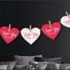 Paper Heart Hanging Decoration Bunting