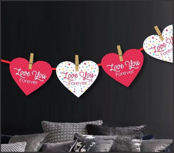 Paper Heart Hanging Decoration Bunting