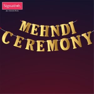 Mehndi Banner Gold