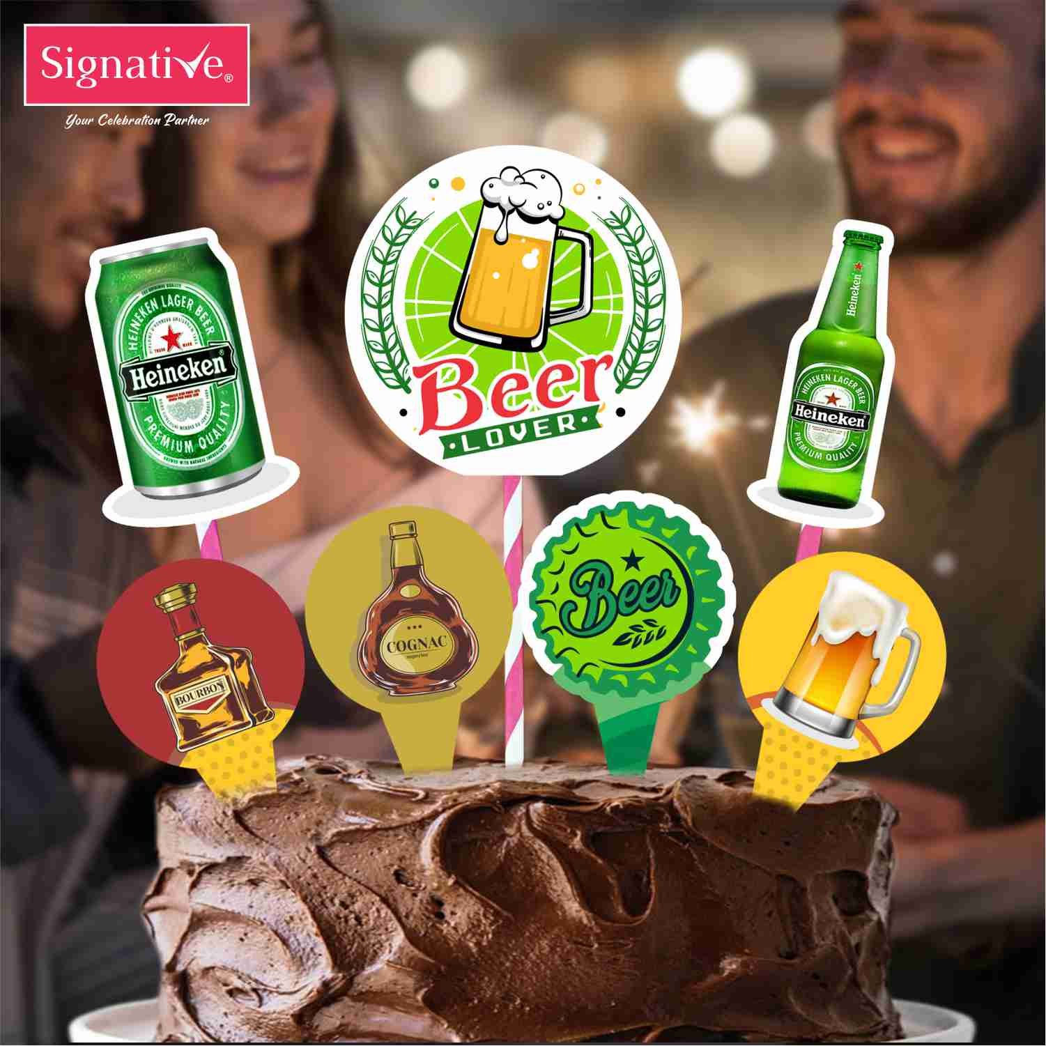 Beer Mug Cake Mint Chocolate Flavour, Bar Theme Friendship Theme
