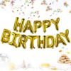 Happy Birthday Gold Balloon Foil Banner