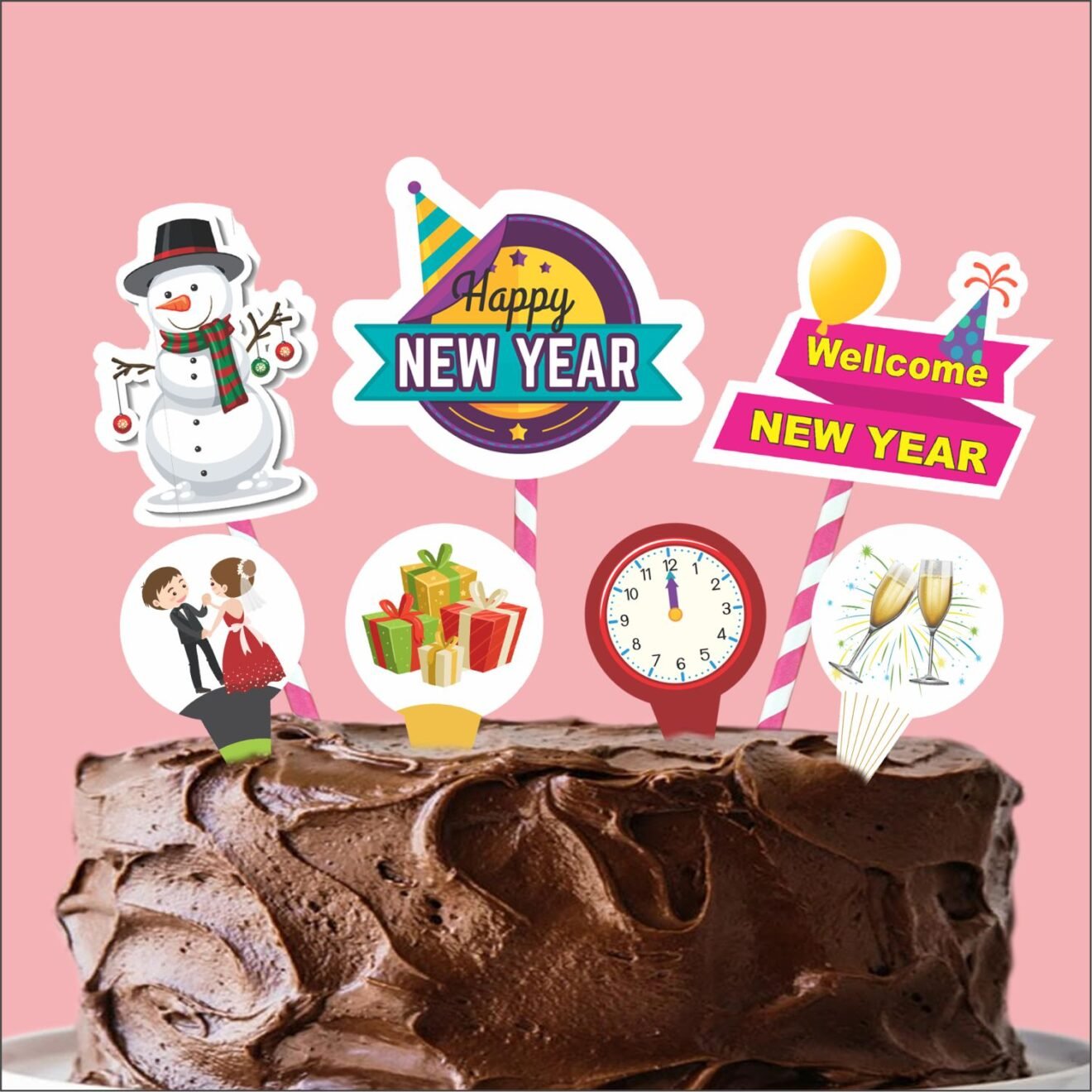 happy new year cake decoration ideas