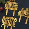 Birthday Gold Cake Topper