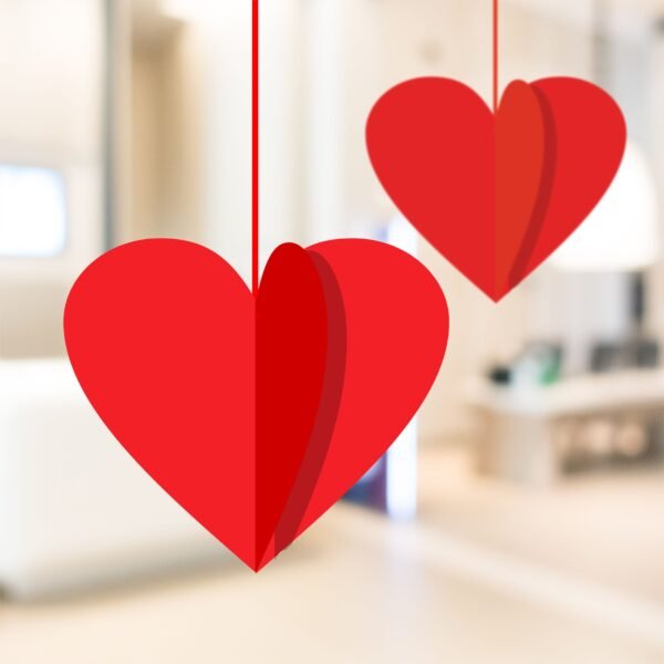 Valentine Day 3D Heart Hanging