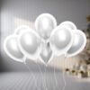 White Metallic Balloons