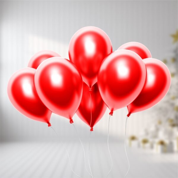 Red Metallic Balloons