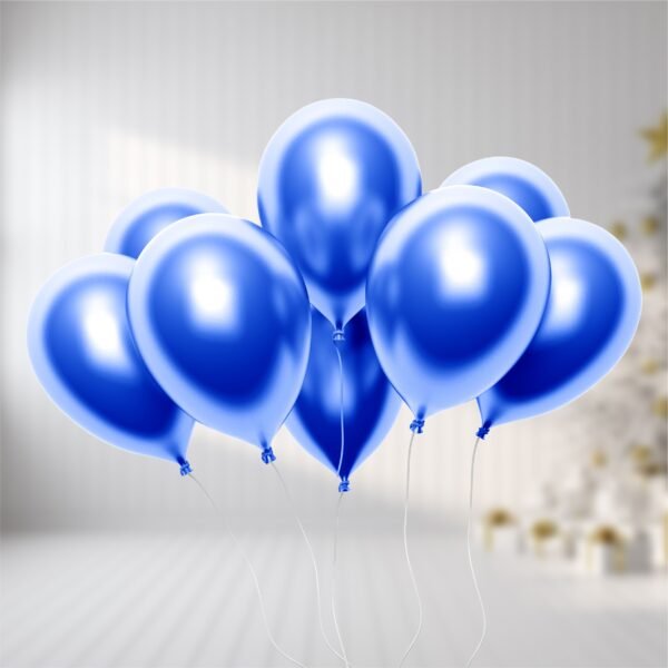 Blue Metallic Balloons