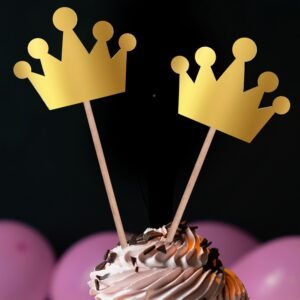 Gold Crown Cake Topper