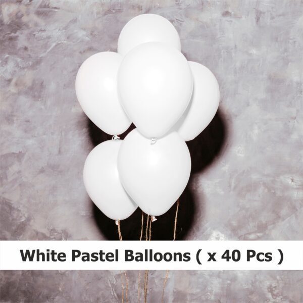 White Pastel Balloons