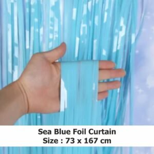 Sea Blue Foil Curtain