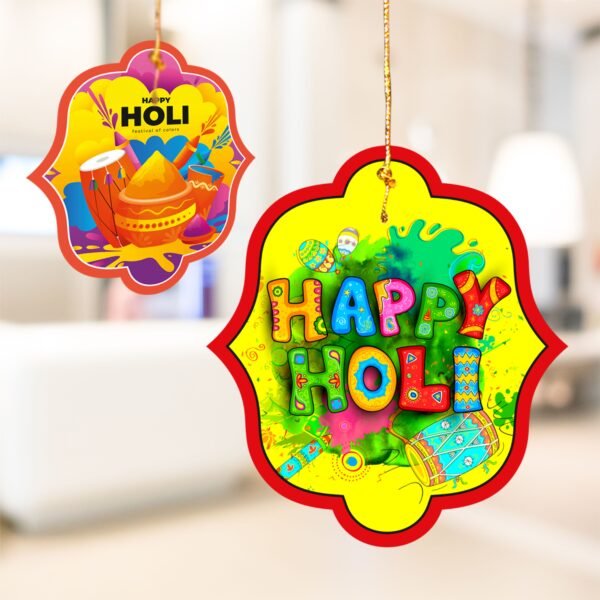 happy holi hanging decoration banner and bunting